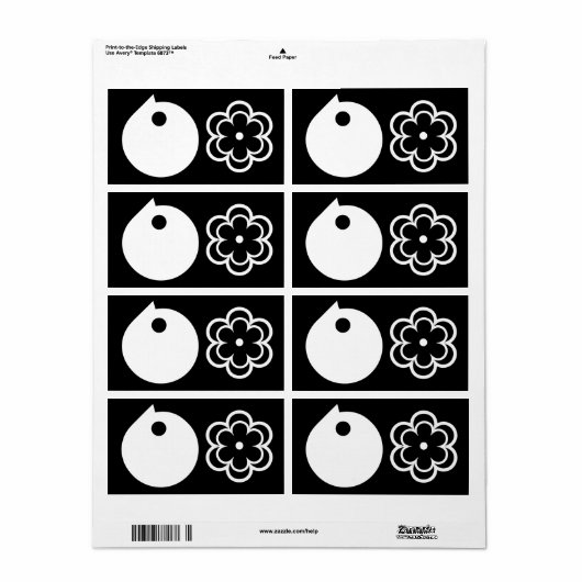 étiquette de adresse d'expédition STYLE DESIGN (Feuille entière)