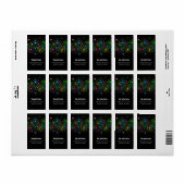 Étiquette de adresse d'explosion Fireworks (Feuille entière)