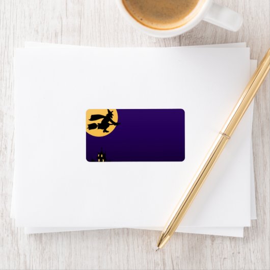 Étiquette de adresse d'Halloween (En situation)