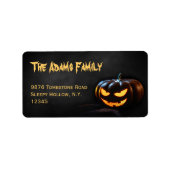 Étiquette de adresse d'Halloween Jack-O-Lantern (Devant)