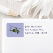 Étiquette de adresse d'hélicoptère Apache (En situation)