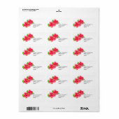 Étiquette de adresse d'Hibiscus tropical (Feuille entière)