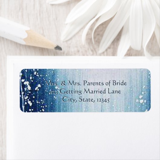 Étiquette de adresse d'hiver (En situation)