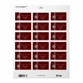 étiquette de adresse d'hiver des flocons d'argent (Feuille entière)