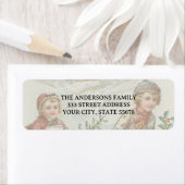 Étiquette de adresse d'hiver vintage Sleigh Ride (En situation)