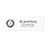 Étiquette de adresse d'illustration de couronne de (Devant)