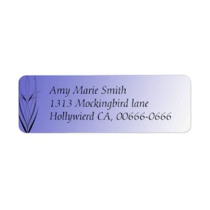 Étiquette de adresse d'Imaginaire violet à rayures