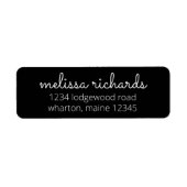 Étiquette de adresse d'impression blanc minimalist (Devant)
