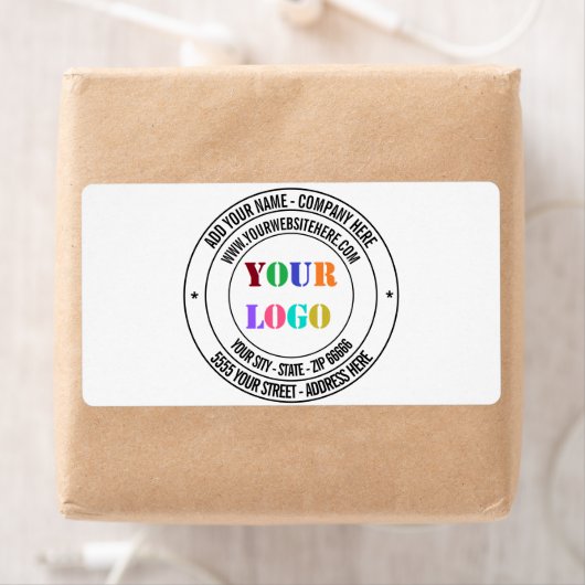 Étiquette de adresse d'informations sur le nom du (En situation)