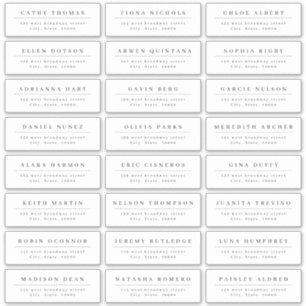 Étiquette de adresse d'invité de mariage élégant