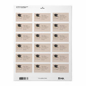 Étiquette de adresse diplômé (Feuille entière)