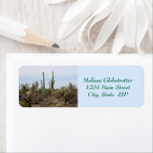 Étiquette de adresse - Divers cactus (En situation)