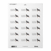 Étiquette de adresse Doberman (Feuille entière)
