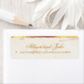 Étiquette de adresse d'or (En situation)