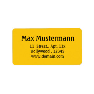 étiquette de adresse d'or