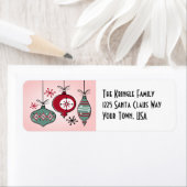 Étiquette de adresse d'ornements rétro (En situation)