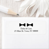 étiquette de adresse "Double Cravates de la boîte" (En situation)