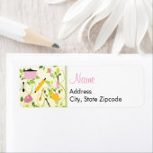 Étiquette de adresse douche cuisine (En situation)