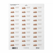 Étiquette de adresse d'ours de bois mignon (Feuille entière)