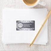 Étiquette de adresse du 25e anniversaire de Silver (En situation)