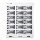 Étiquette de adresse du 25e anniversaire de Silver (Feuille entière)