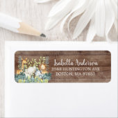 Étiquette de adresse du Baby shower animal de la j (En situation)