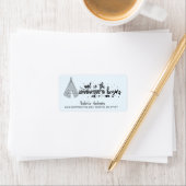 Étiquette de adresse du Baby shower d'aventure Tri (En situation)