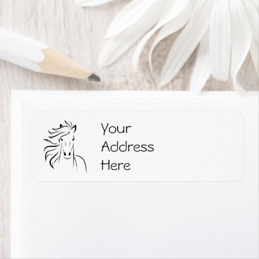 Étiquette de adresse du cheval (En situation)