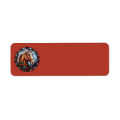 Étiquette de adresse du Cheval de Noël (Devant)