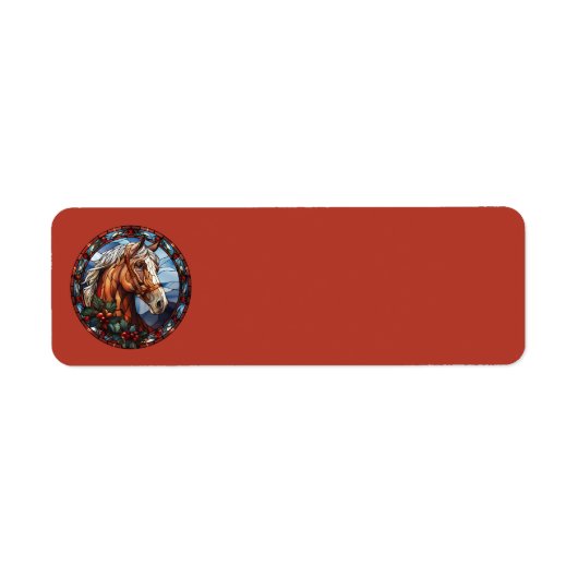 Étiquette de adresse du Cheval de Noël (Devant)