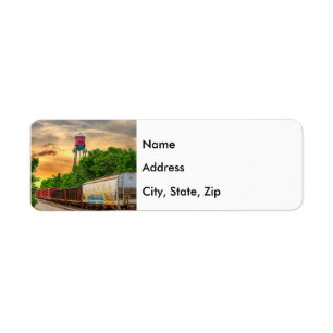 Étiquette de adresse du coucher de soleil de Urba