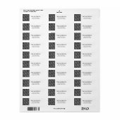 Étiquette de adresse du Globe des neiges d'hiver (Feuille entière)