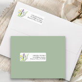 Étiquette de adresse du Mariage fleur sauvage Mead