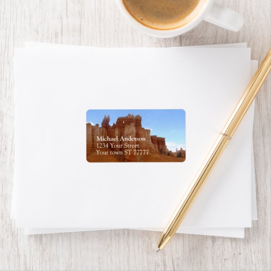 Étiquette de adresse du parc national Bryce (En situation)