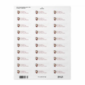 Étiquette de adresse du Père Noël (Feuille entière)