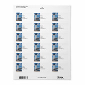 Étiquette de adresse du phare Manistee (Feuille entière)