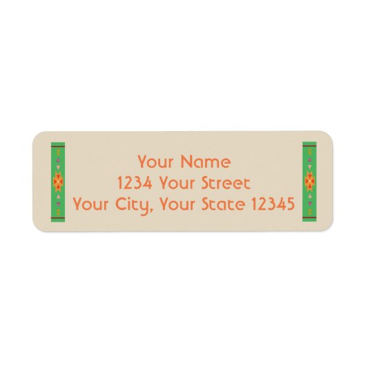 Étiquette de adresse du sud-ouest (Devant)