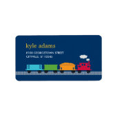 Étiquette de adresse du train Choo Choo (Devant)