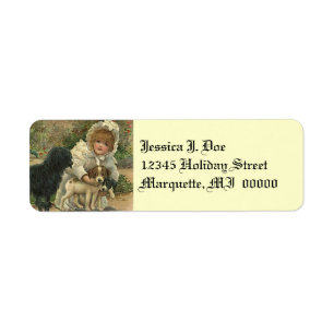 Étiquette de adresse égaré victorien de retour