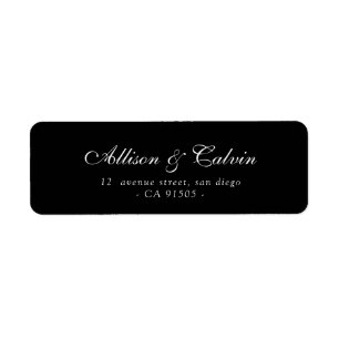 étiquette de adresse élégant de manuscrit