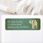 Étiquette de adresse Eléphant Blanc (En situation)