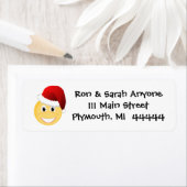 Étiquette de adresse Emoji Père Noël (En situation)