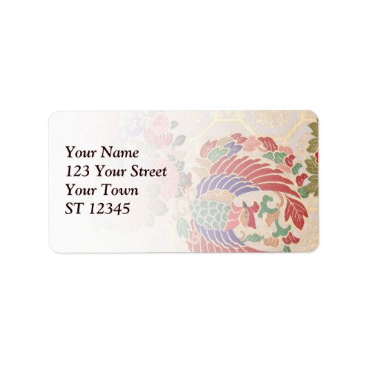 Étiquette de adresse en tissu japonais (Devant)