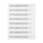 Étiquette de adresse enveloppant moderne de deux (Feuille)