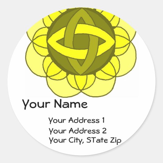 étiquette de adresse "Équilibrer le plexus solaire (Devant)