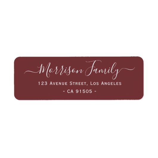 étiquette de adresse familial tendance chic (Devant)