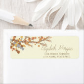 Étiquette de adresse Feuilles d'automne (En situation)