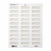 Étiquette de adresse feuilles et succursales (Feuille entière)