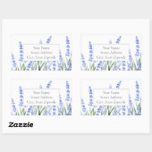 étiquette de adresse 'Field of Lavender 2' (Feuille)