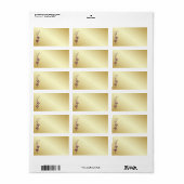 Étiquette de adresse flanc de papillon bleu violet (Feuille entière)